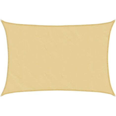 vidaXL Sun Shade Sail Sand 5x3,5 m 100% Polyester Oxford
