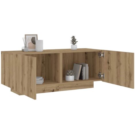 vidaXL Bedside Cabinet Artisan Oak 100x35x40 cm Engineered Wood (1/5)