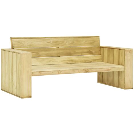 INLIFE Banc de jardin 179 cm Bois de pin imprégné
