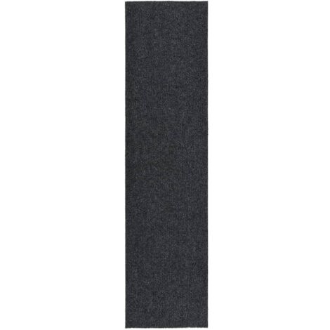 Vidaxl – Tapis enfant anthracite 100x400 cm – 70% polypropylène, 30% polyester – Antidérapant, hauteur des poils 2,5 mm – Facile à entretenir