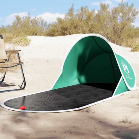 vidaXL Tente de plage vert d'eau escamotable imperméable (1/5)