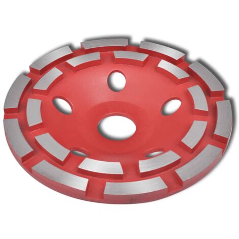 Vidaxl – Disque diamant 125 mm pour meuleuse – Alésage 22,2 mm – Double ligne pour meulage béton – Coupe nette à sec ou humide