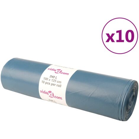 Sacs poubelles 100 pcs bleu 240 L vidaXL (1/5)