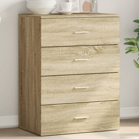 vidaXL Sideboard Sonoma Oak 60x39x80 cm Engineered Wood (1/5)