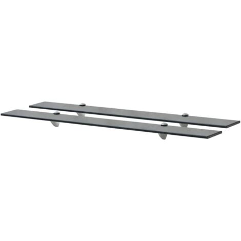 vidaXL Floating Shelves 2 pcs Glass 90x20 cm 8 mm (243792x2)