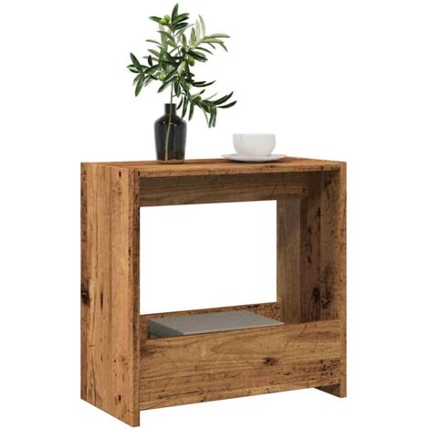 Vidaxl – Table d'appoint en bois d'ingénierie vieux bois 50x26x50 cm – Design moderne – Capacité de charge 60 kg – Assemblage requis