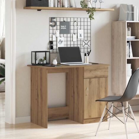 vidaXL Bureau chêne artisanal 100x50x76 cm bois d'ingénierie