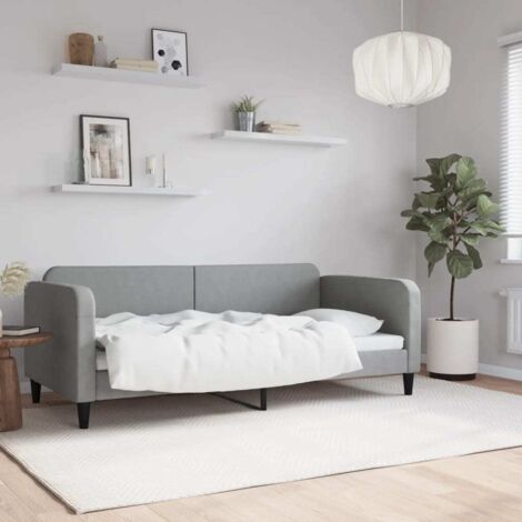 Lit de repos sans matelas gris clair 90x190 cm tissu vidaXL
