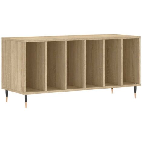 Armoire à disques chêne sonoma 100x38x48 cm bois d'ingénierie vidaXL
