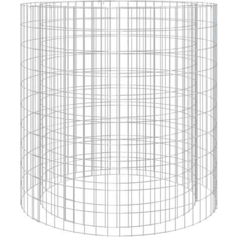 Vidaxl – Foyer en gabion Ø 100 cm fer galvanisé – Résistant à la corrosion – Remplissage avec pierres ou gravier – Pour grillades et plantations - vidaXL40316