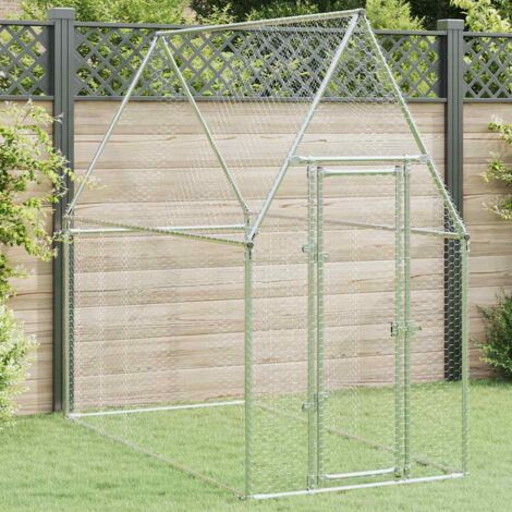 Vidaxl – Cage pour poules 200x100x190 cm – Acier galvanisé – Sécurisée avec porte verrouillable – Enclos extérieur pour petits animaux