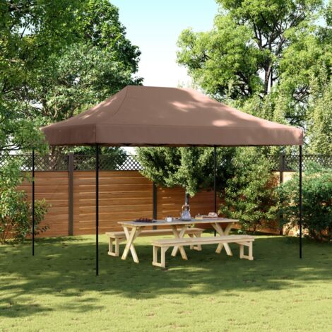 Tente de réception pliable escamotable marron 410x279x315 cm vidaXL