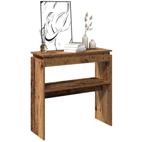 Table console vieux bois 102x30x80 cm bois d'ingénierie vidaXL