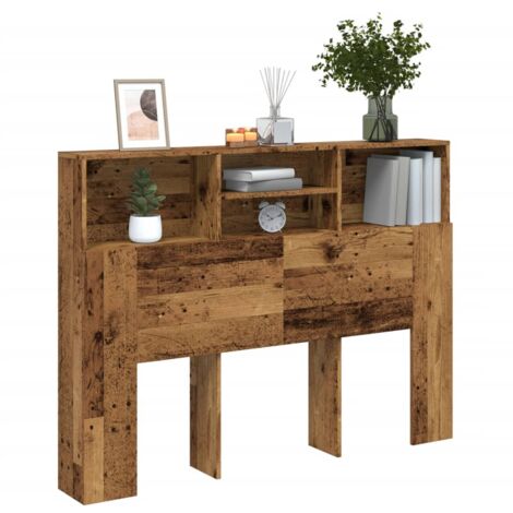 Armoire de tête de lit vieux bois 140x19x103,5 cm vidaXL