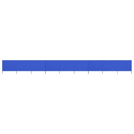 Paravent 9 panneaux Tissu 1200 x 120 cm Bleu azuré vidaXL
