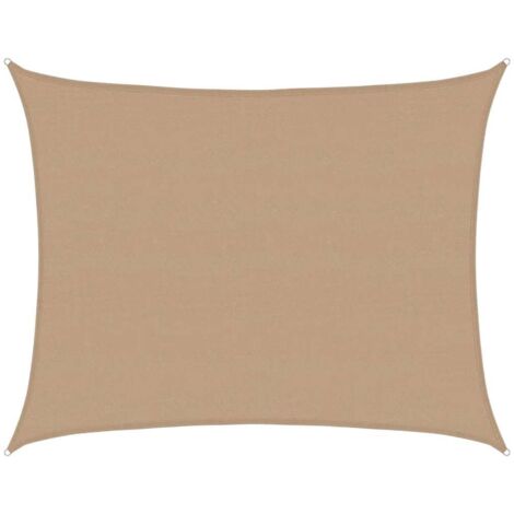 Voile d'ombrage 160 g/m² Taupe 6x7 m PEHD vidaXL