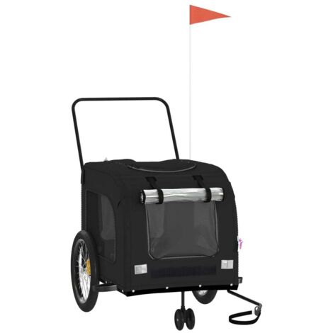 Remorque de vélo pour animaux de compagnie noir vidaXL
