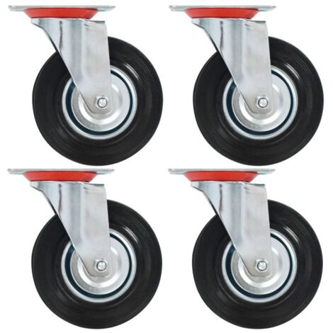 8 pcs Roulettes pivotantes 125 mm vidaXL