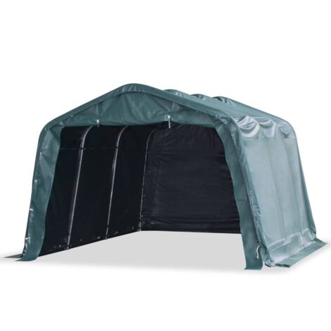 vidaXL Tente amovible pour bétail PVC 550 g/m² 3,3 x 4,8 m Vert foncé