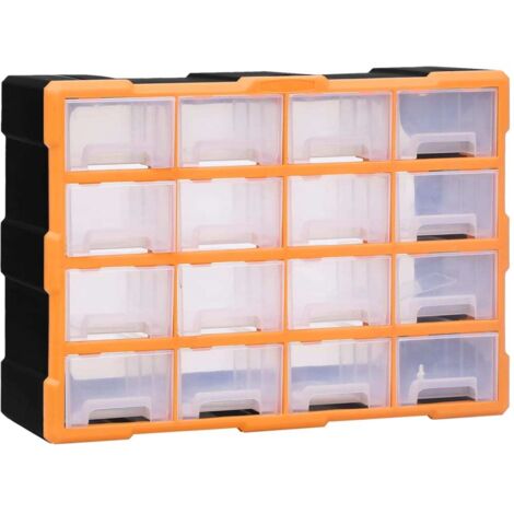 Organisateur multi-tiroirs avec 16 tiroirs centraux 52x16x37 cm vidaXL