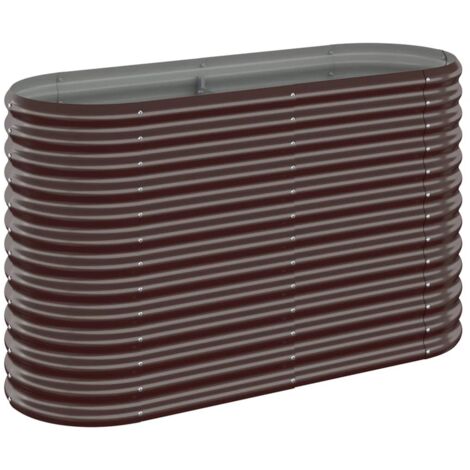 Lit surélevé de jardin Acier galvanisé marron vidaXL