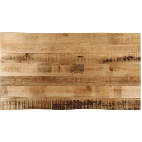 vidaXL Dessus de table bord vivant 100x60x3,8 cm bois de manguier brut