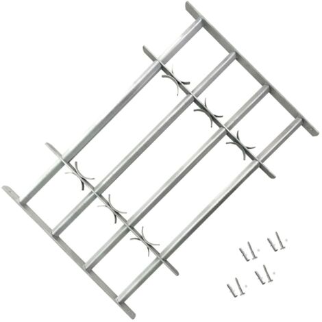 Vidaxl – Grille de sécurité réglable pour fenêtres 700-1050 mm – Acier galvanisé – 4 barres transversales – Installation horizontale