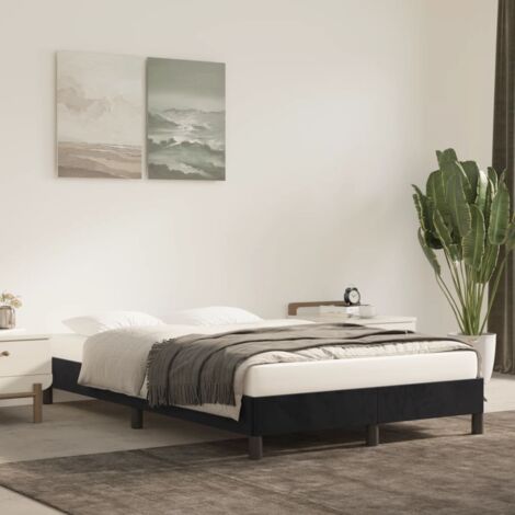 vidaXL Cadre de lit sans matelas noir 120x190 cm velours