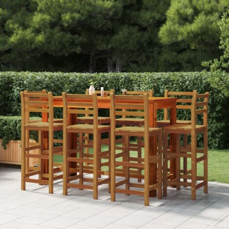 Tabourets de bar lot de 8 bois massif d'acacia vidaXL