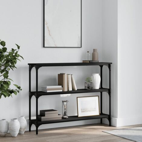 Table console noir 100x22,5x75 cm bois d'ingénierie vidaXL