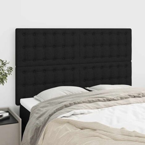 Tête de lit Noir 144x5x118/128 cm Tissu vidaXL