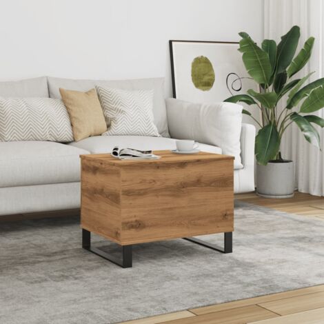 Vidaxl – Table basse relevable en bois d'ingénierie chêne artisanal 60x44,5x45 cm – Surface résistante à l'humidité – Capacité 60 kg