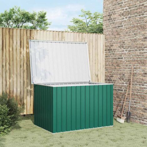 Vidaxl – Coffre de jardin en acier galvanisé 149x99x93 cm – Résistant aux intempéries – Grand espace de rangement pour coussins et jouets (1/7)
