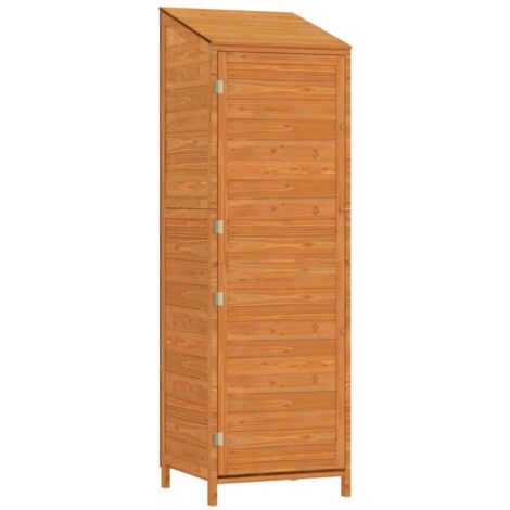 Vidaxl – Abri de jardin en bois massif 55x52x174,5 cm – Résistant à l'humidité – Grand espace de rangement – Protection contre intempéries