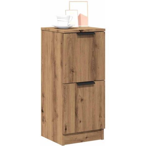 Vidaxl – Buffet en bois d'ingénierie chêne artisanal 30x30x70 cm – Grand espace de rangement – Armoire multifonctionnelle pour salon ou chambre (1/5)