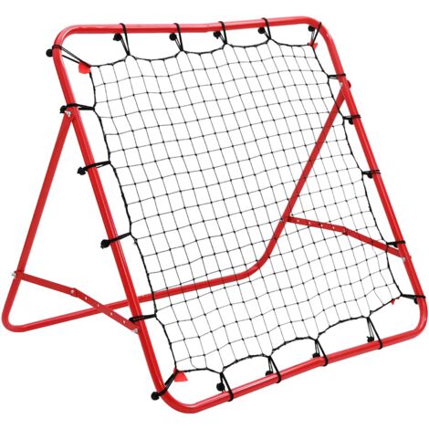 Vidaxl – Filet de rebond de football réglable 100x100 cm – Acier enduit de poudre – 4 angles réglables – Pliable pour rangement facile