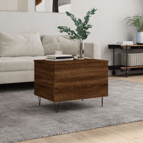 Table basse Chêne marron 60x44,5x45 cm Bois d'ingénierie vidaXL (1/5)