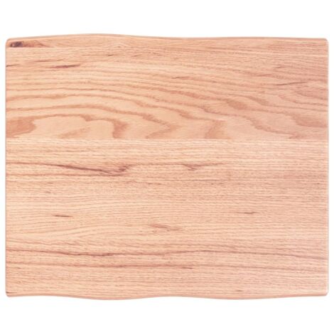 Dessus de table bois chêne massif traité bordure assortie vidaXL