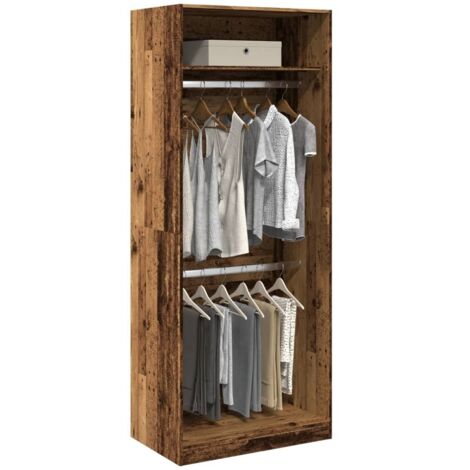 vidaXL Garde-robe vieux bois 80x50x200 cm bois d'ingénierie (1/5)