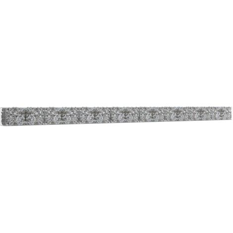 Vidaxl – Mur à gabion 900x50x50 cm – Acier galvanisé résistant aux intempéries – Couvercles supérieur et inférieur – Capacité de charge 1400 kg/m³
