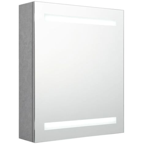 Armoire de salle de bain à miroir LED Gris béton 50x14x60 cm vidaXL (1/5)