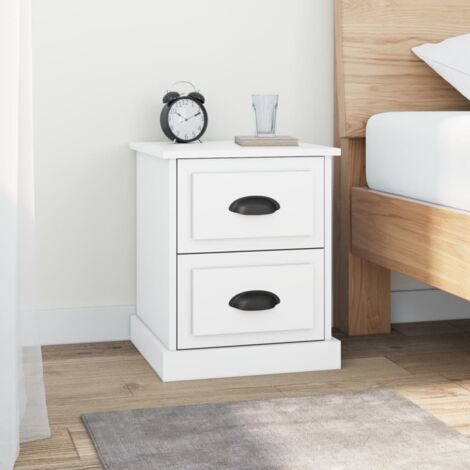 Tables de chevet 2 pcs blanc 39x39x47,5 cm bois d'ingénierie vidaXL
