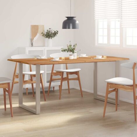 Vidaxl – Table de salle à manger industrielle 180x90x76 cm – Bois d'acacia massif – Pieds en acier – Style rustique et moderne (1/10)