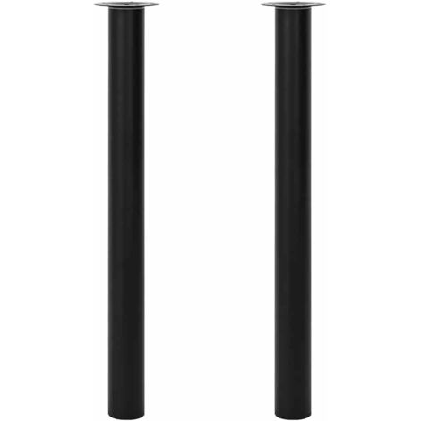 Vidaxl – Pieds de table télescopiques 2 pcs noir 710 mm – 1100 mm – Fer robuste pour tables de bars et bureaux – Assemblage rapide