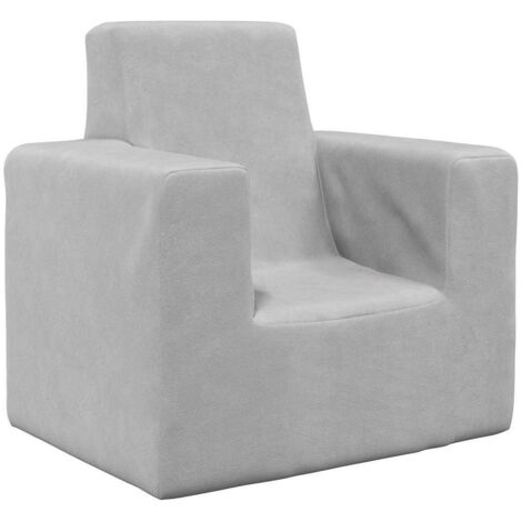 Canapé pour enfants Gris clair Peluche douce vidaXL