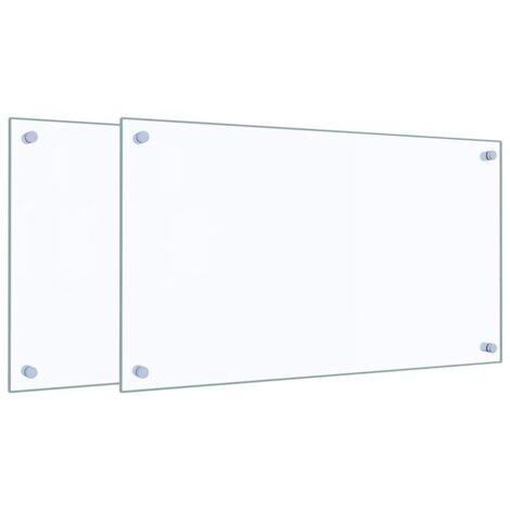 vidaXL Dosserets de cuisine 2 pcs transparent 70x40 cm verre trempé