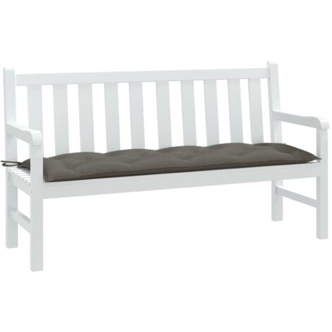 vidaXL Coussin de banc de jardin gris foncé mélangé 150x50x7 cm tissu