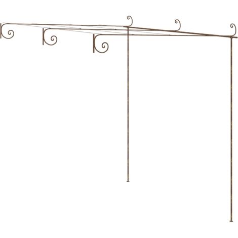 vidaXL Pergola de jardin Marron antique 3x3x2,5 m Fer