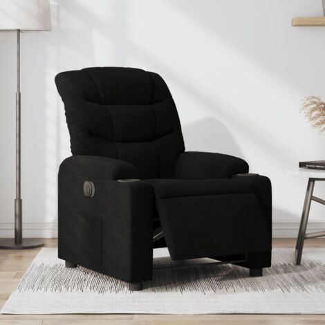 Fauteuil inclinable électrique Noir Tissu vidaXL82619