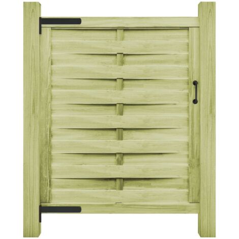 Vidaxl – Portillon en bois de pin imprégné 100x125 cm – Résistant aux intempéries – Charme rustique pour clôture de jardin
